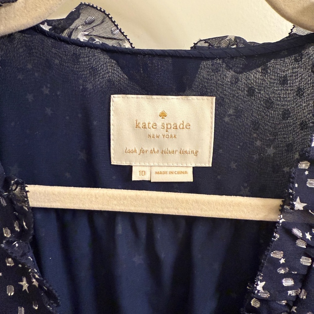 Kate Spade Navy and White Long Sleeve Dress - Picture 3 of 7